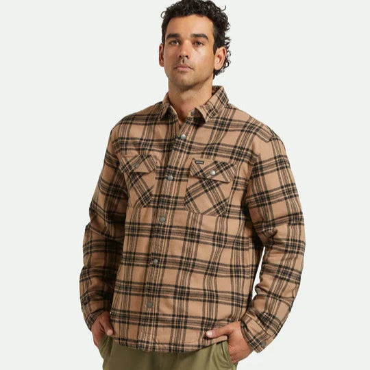 Bowery Quilted Flannel - Woodsmoke / Black