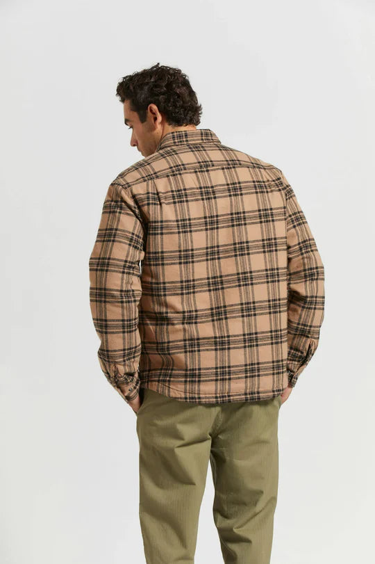 Bowery Quilted Flannel - Woodsmoke / Black