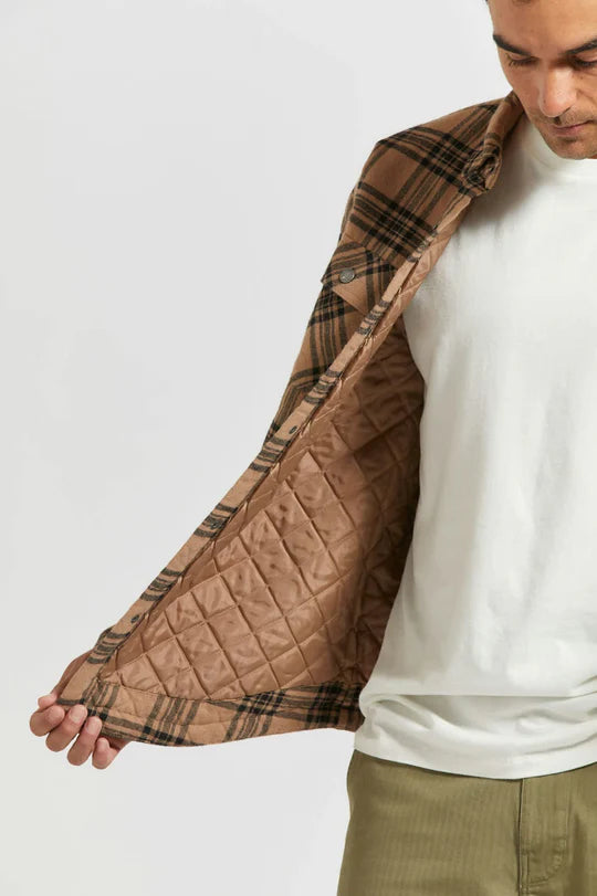 Bowery Quilted Flannel - Woodsmoke / Black