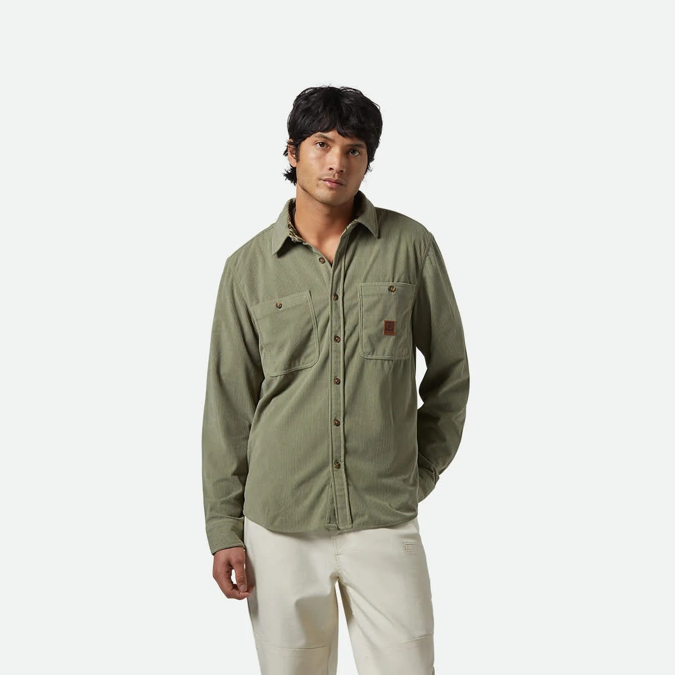 The Field Corduroy Overshirt - Military Olive