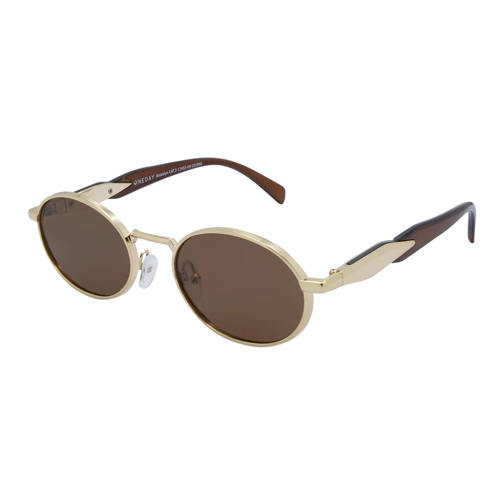 Brooklyn Sunglasses - Gold Brown