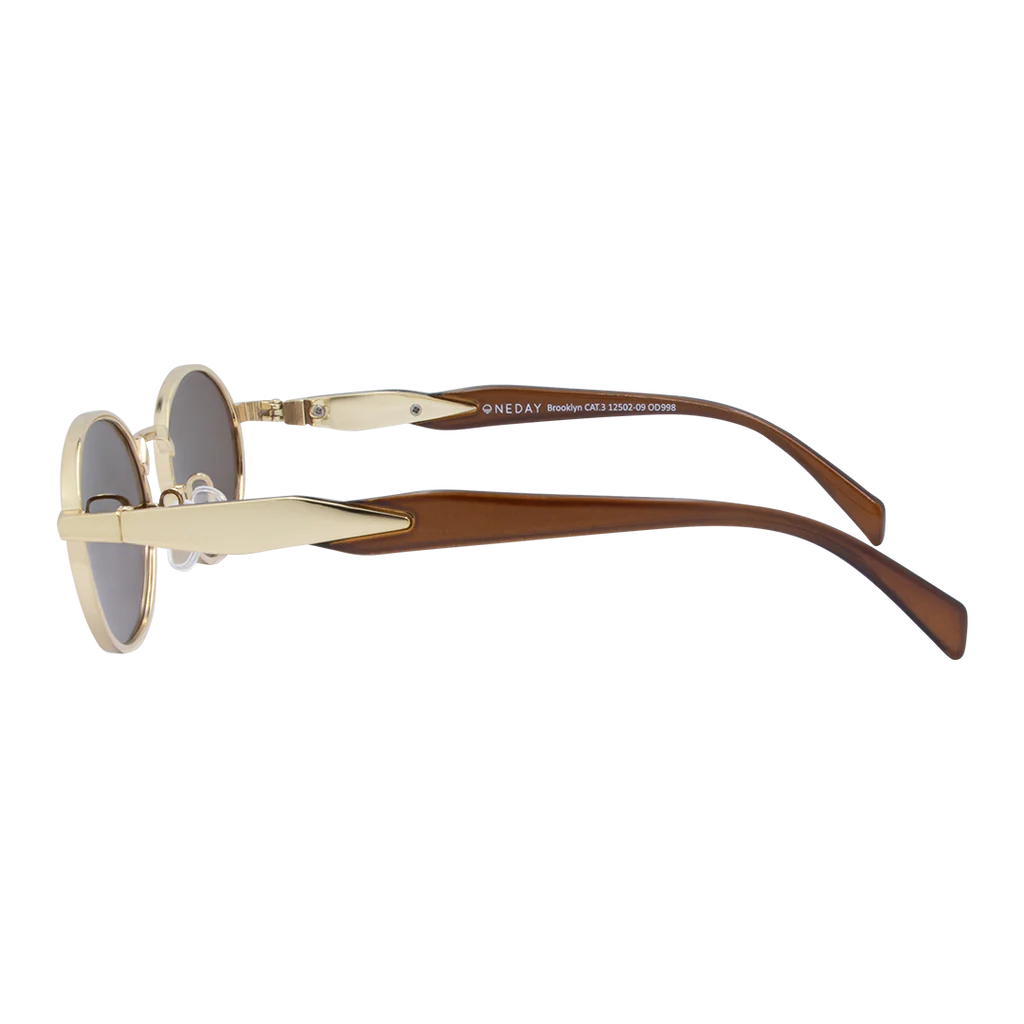 Brooklyn Sunglasses - Gold Brown