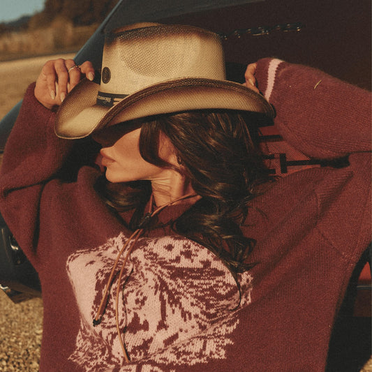 The Who The Buck Cares Knit Jumper - Blush/Chocolate