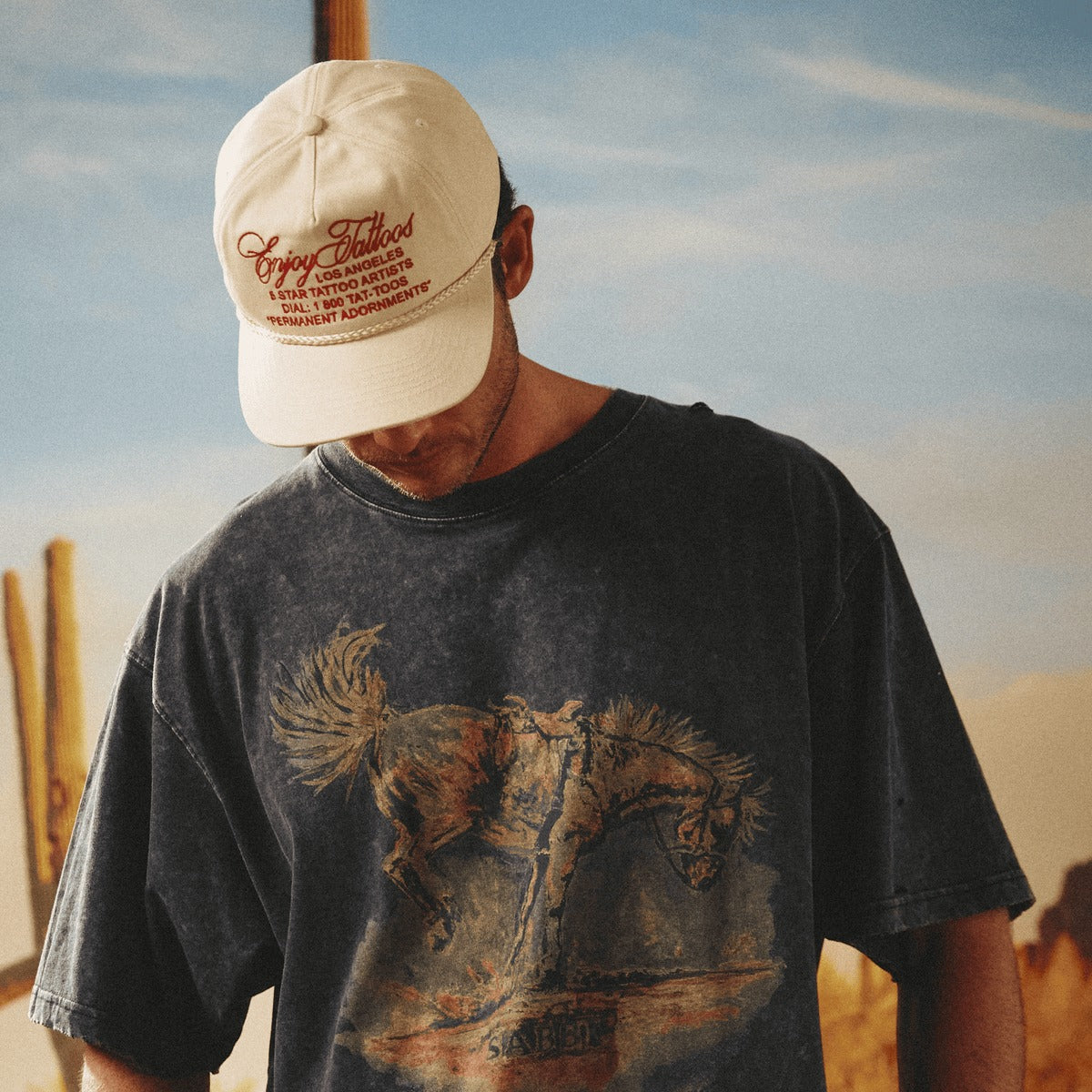 The Very Oversized Buck Yeah Tee - Charcoal