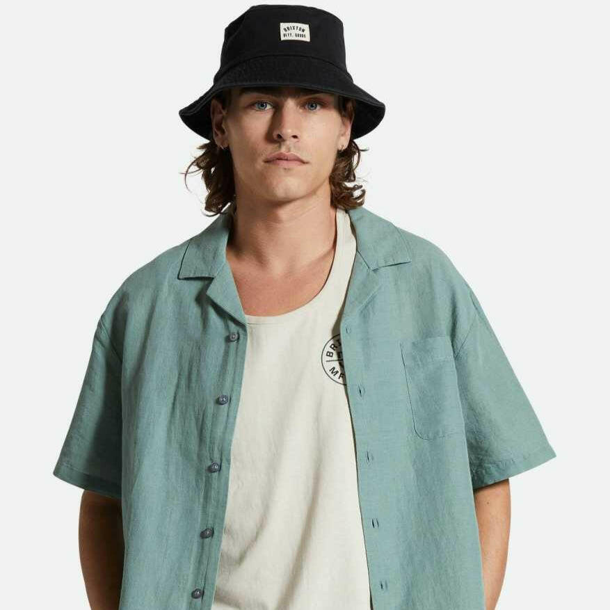 Bunker Linen Blend S/S Shirt - Chinois Green
