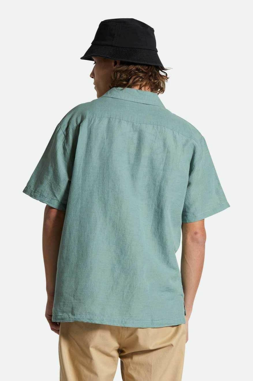 Bunker Linen Blend S/S Shirt - Chinois Green