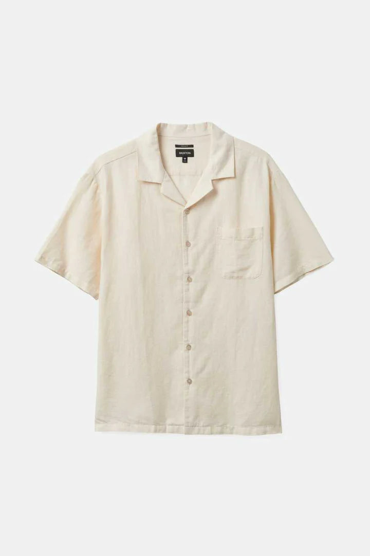 Bunker Linen Blend SS Shirt - Whitecap