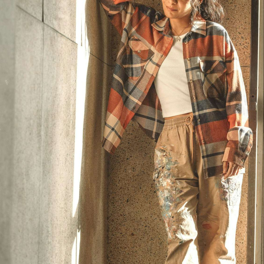 Bowery W Classic Flannel - Navy / Mars Red / Whitecap