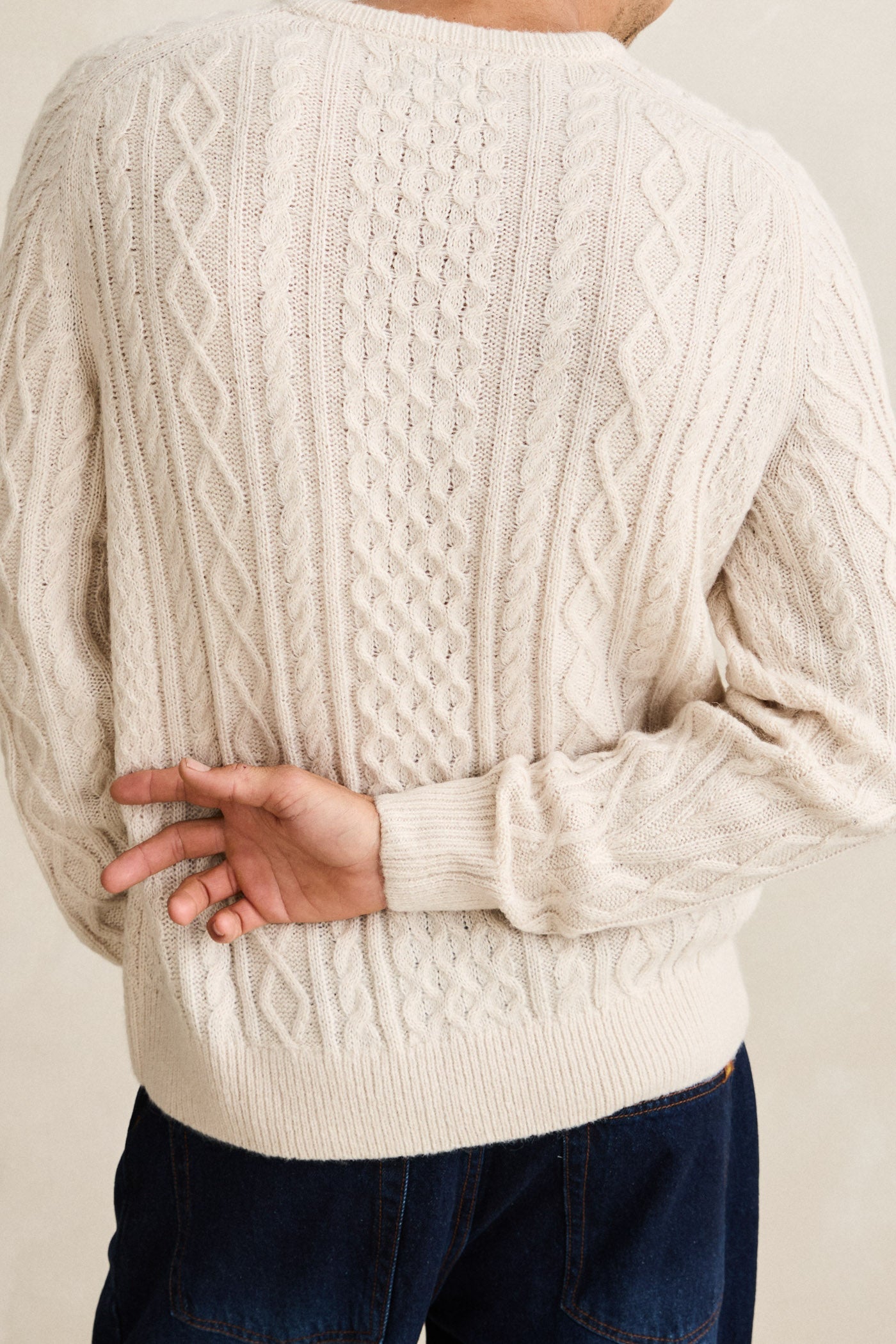 Mohair Fisherman's Knit - Natural