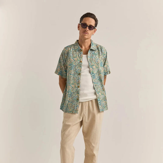 Cabo Paisley SS Shirt - Green
