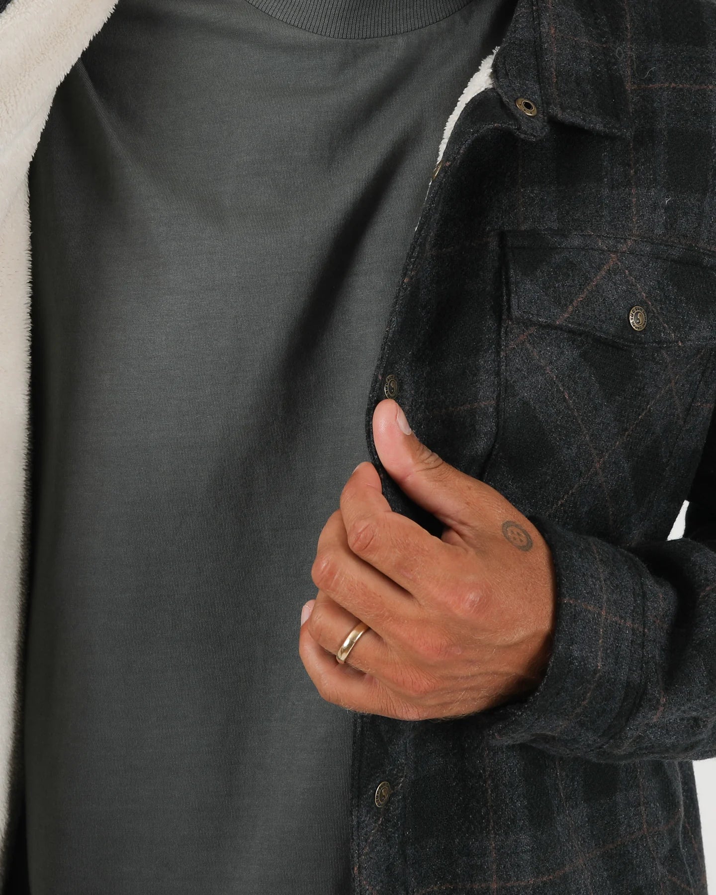 Canyon Sherpa Flannel - Charcoal