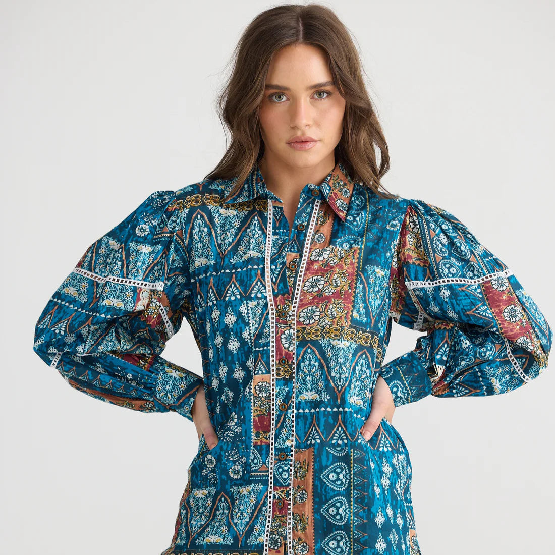 Castella Shirt - Sicilian Patchwork