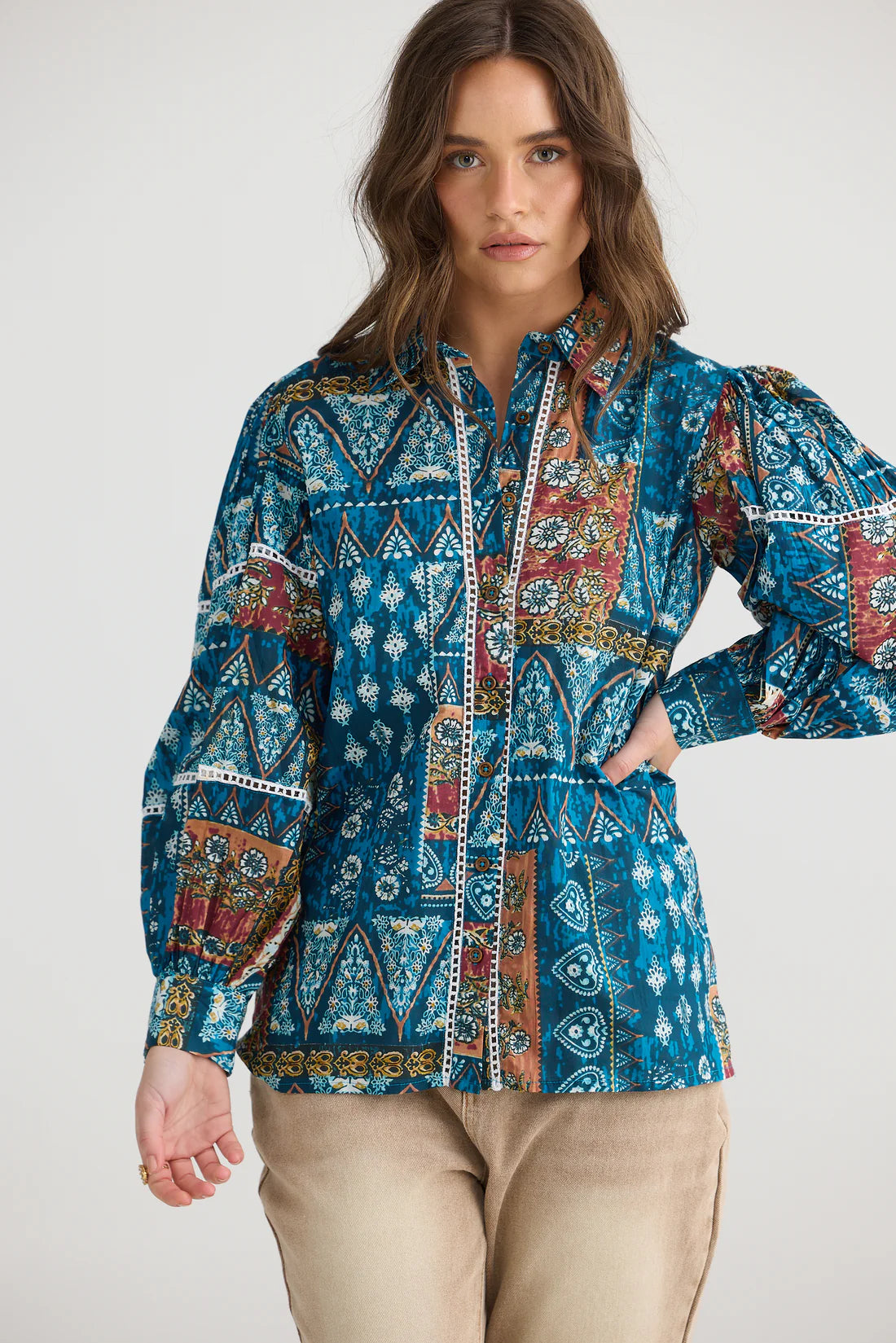 Castella Shirt - Sicilian Patchwork