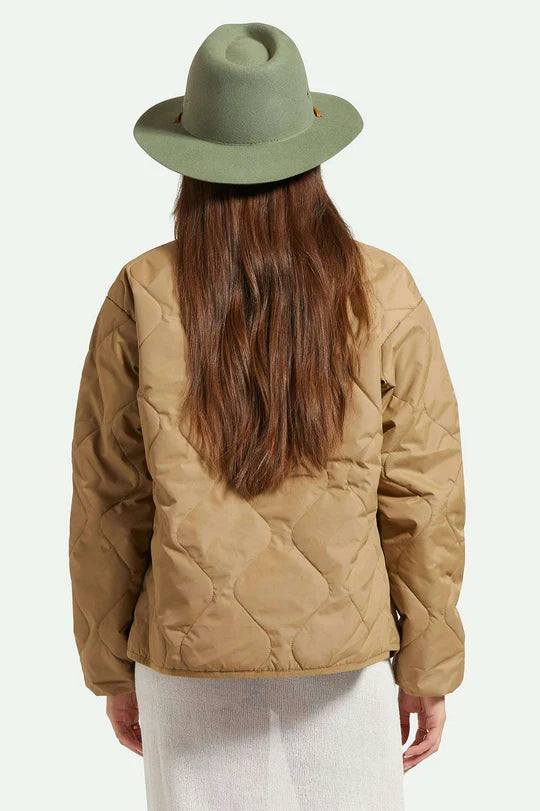 Wesley Wthr Guard Packable Fedora- Light Moss