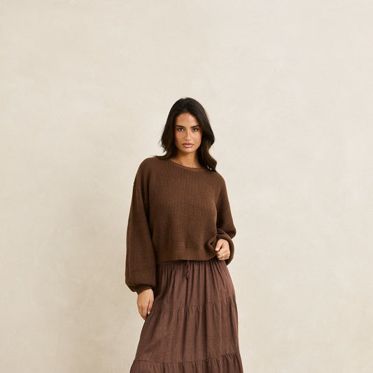 Classic Knit Jumper - Chocolate