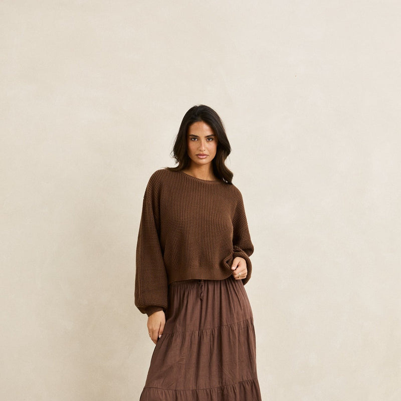 Classic Knit Jumper - Chocolate