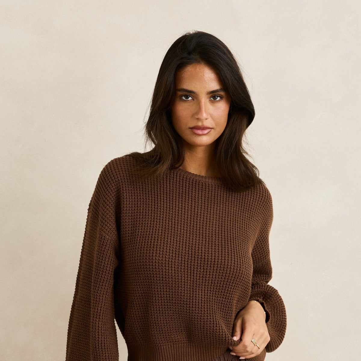 Classic Knit Jumper - Chocolate
