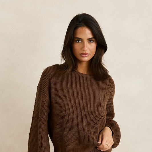 Classic Knit Jumper - Chocolate