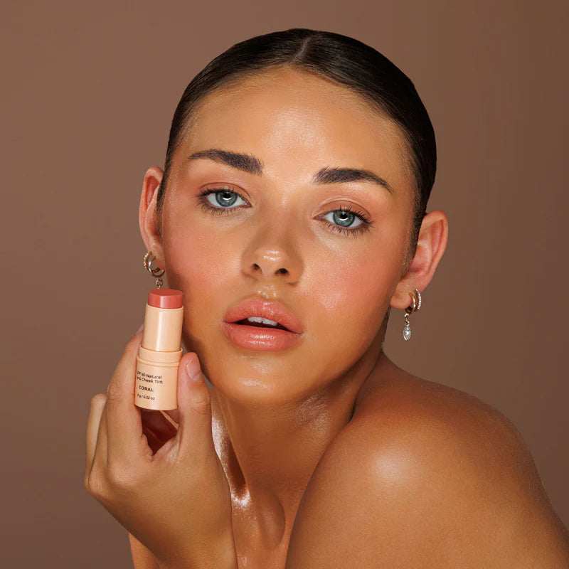Natural Lip and Cheek Tint - Coral