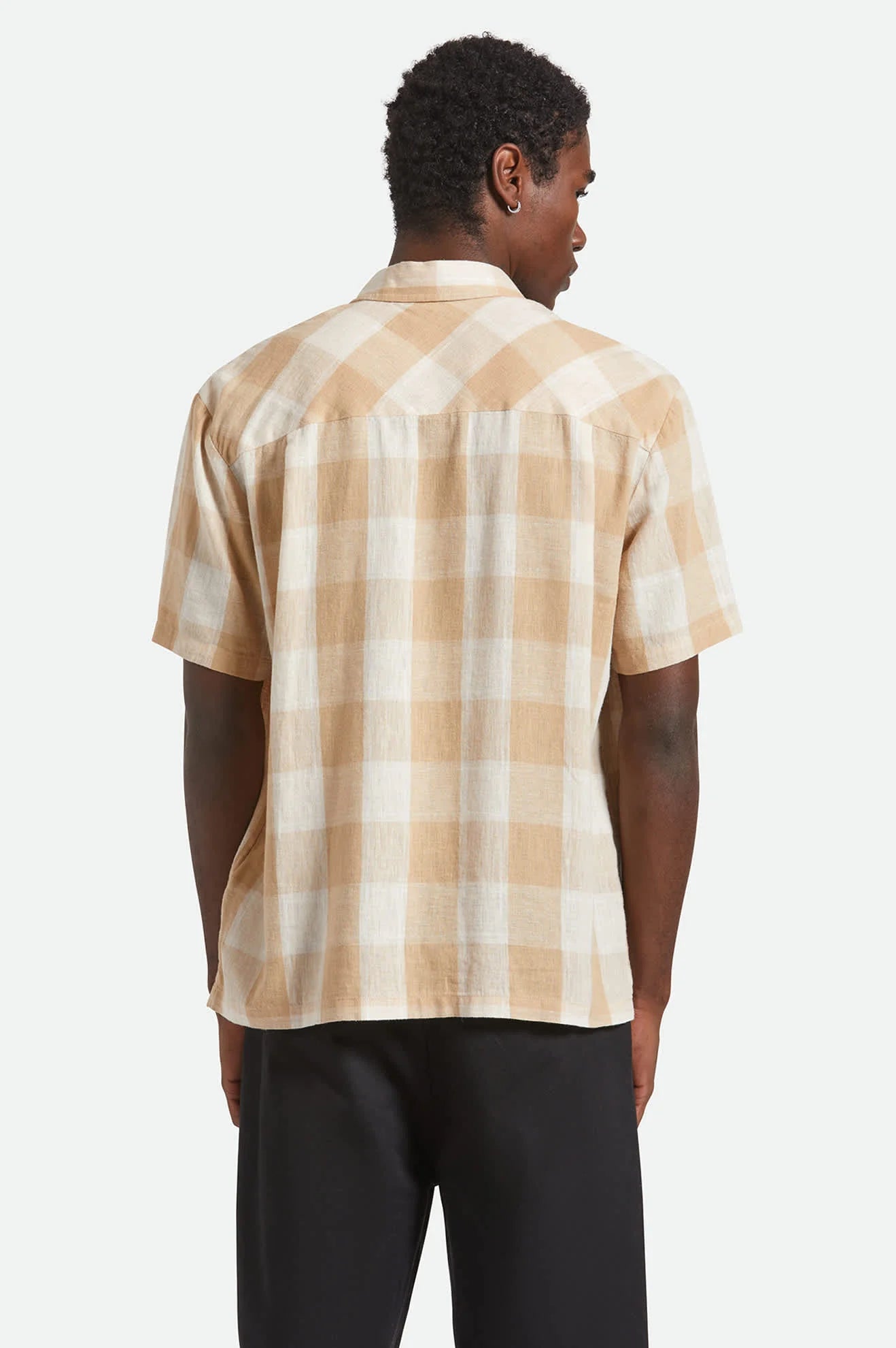Cru Linen Blend S/S Shirt - Off White / Sand