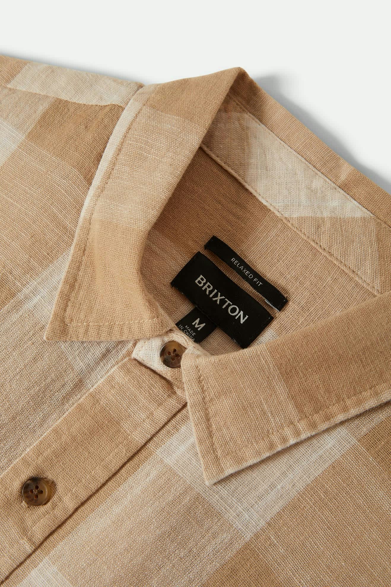 Cru Linen Blend S/S Shirt - Off White / Sand