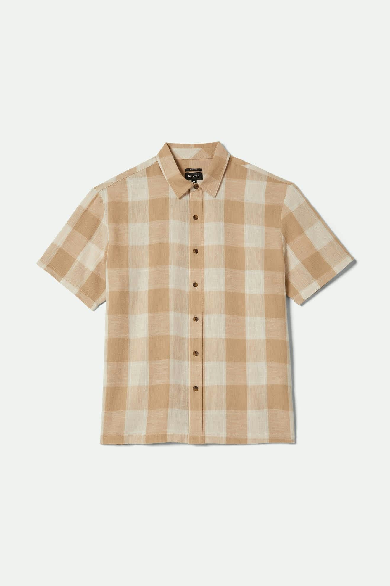 Cru Linen Blend S/S Shirt - Off White / Sand