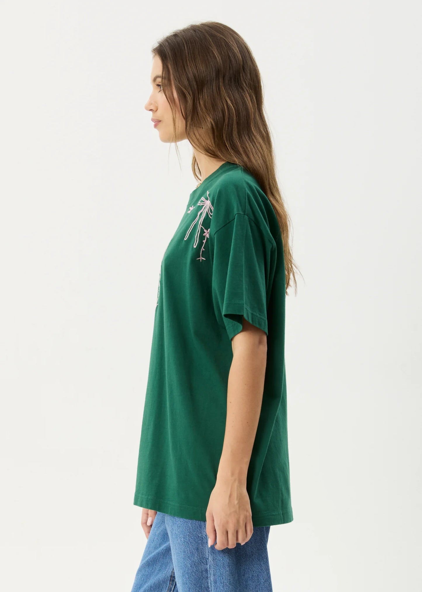 Cygnet Recycled Oversized Tee - Hunter Green