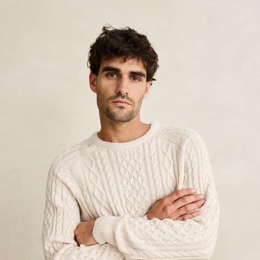 Mohair Fisherman's Knit - Natural