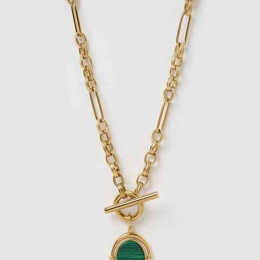 Delilah Spinner Necklace - Malachite