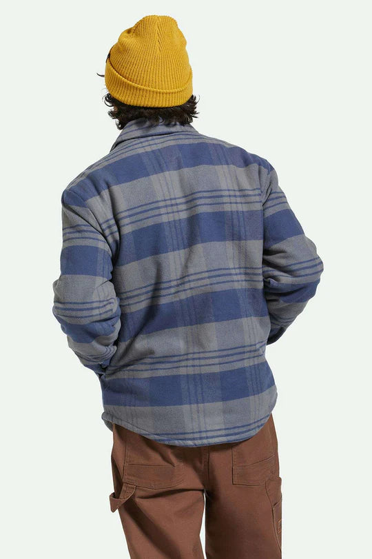 Durham Lined Jacket - Washed Navy / Beige Plaid