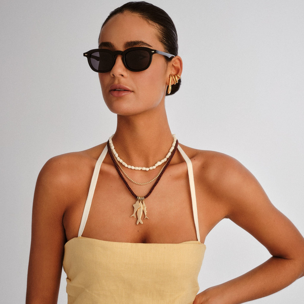 Heart Throb Sunglasses - Black Polarised