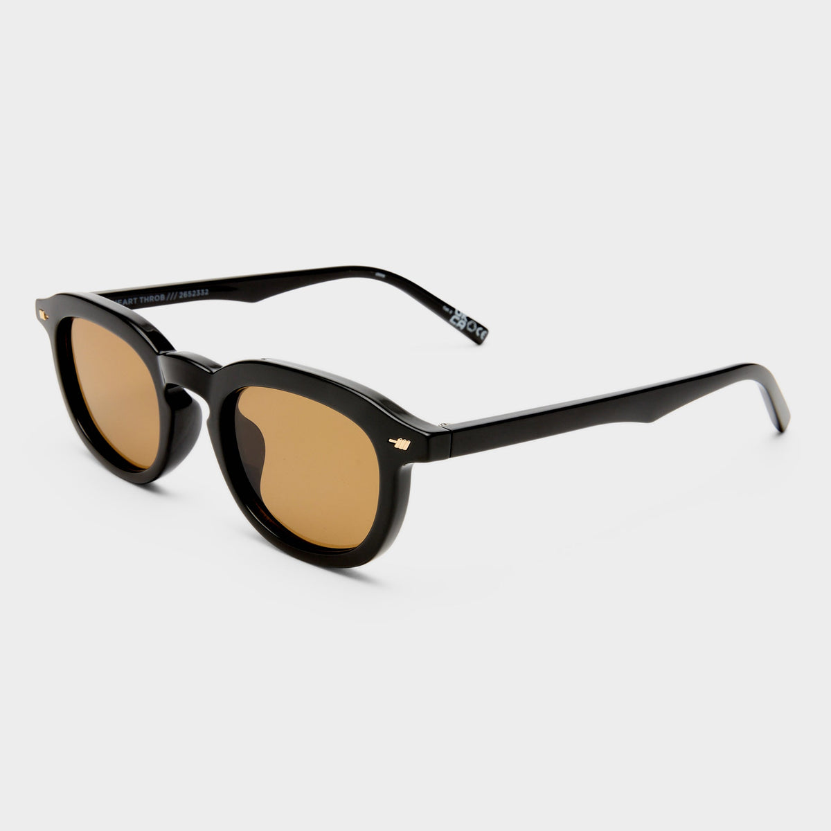 Heart Throb Sunglasses - Black Brown Lens