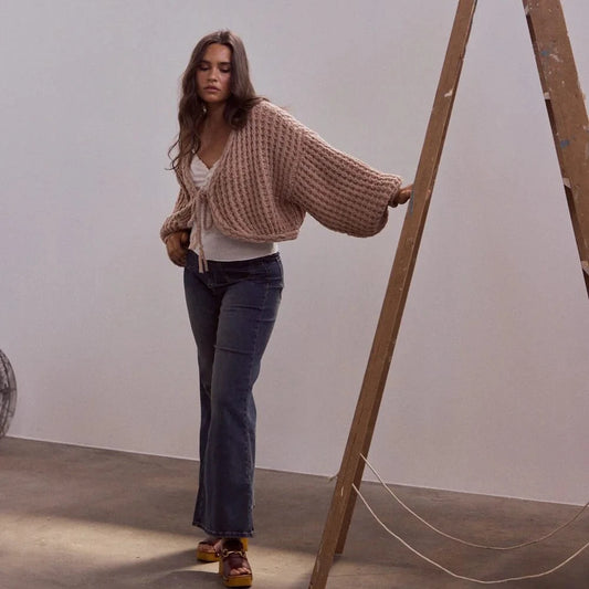 Zinnia Tie Cardi - Latte