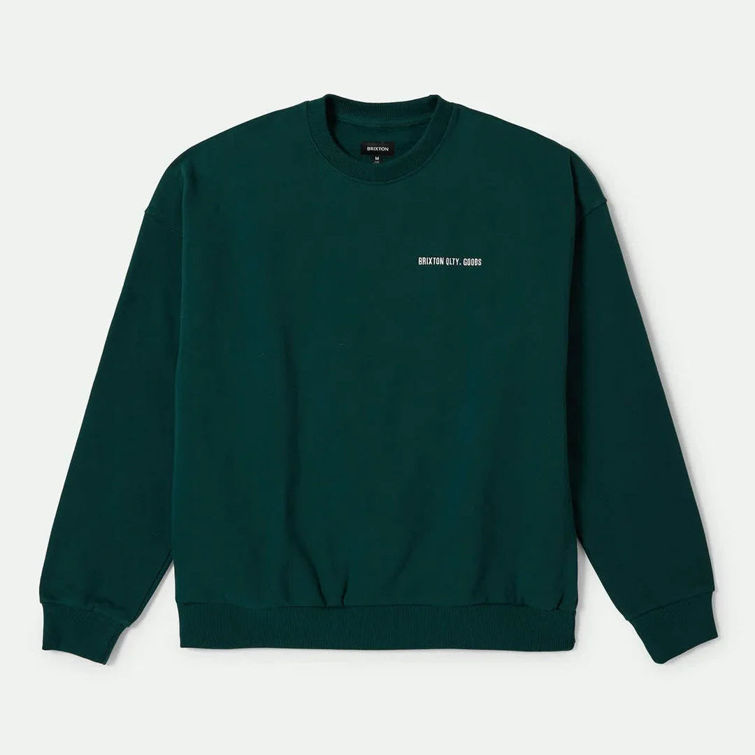 Embroidered Heavy Weight Crew - Deep Emerald