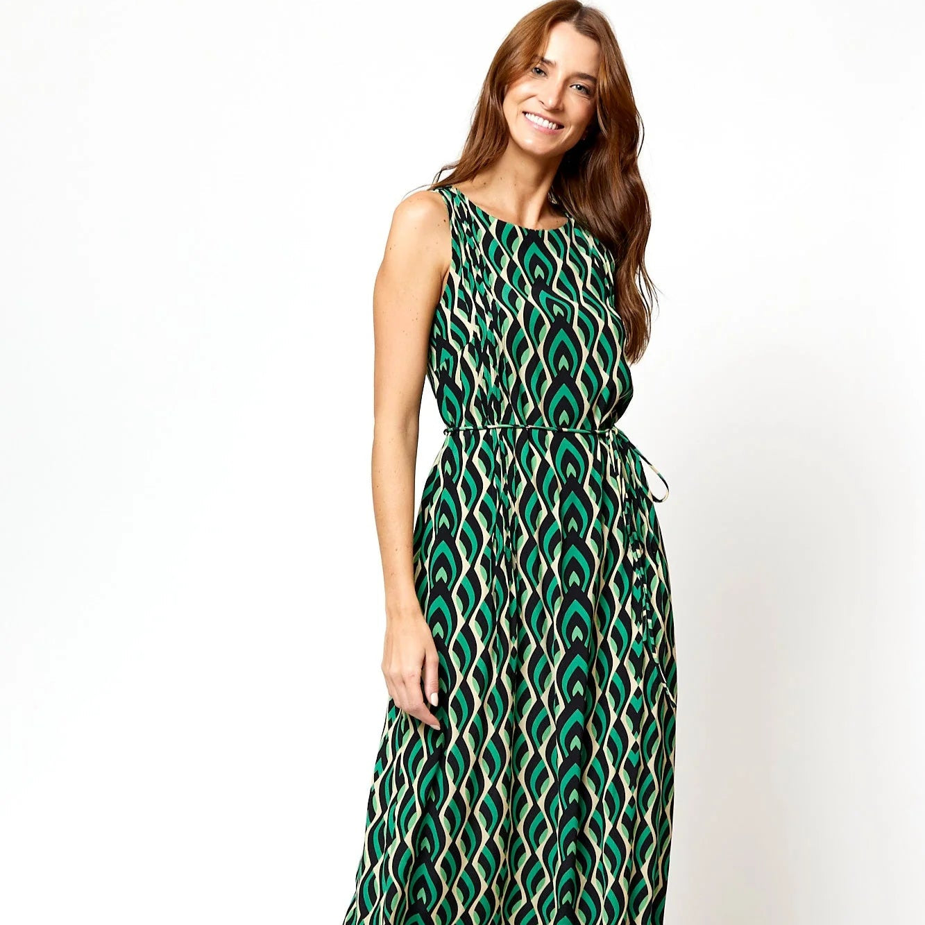 Eva Dress - Carmel Green