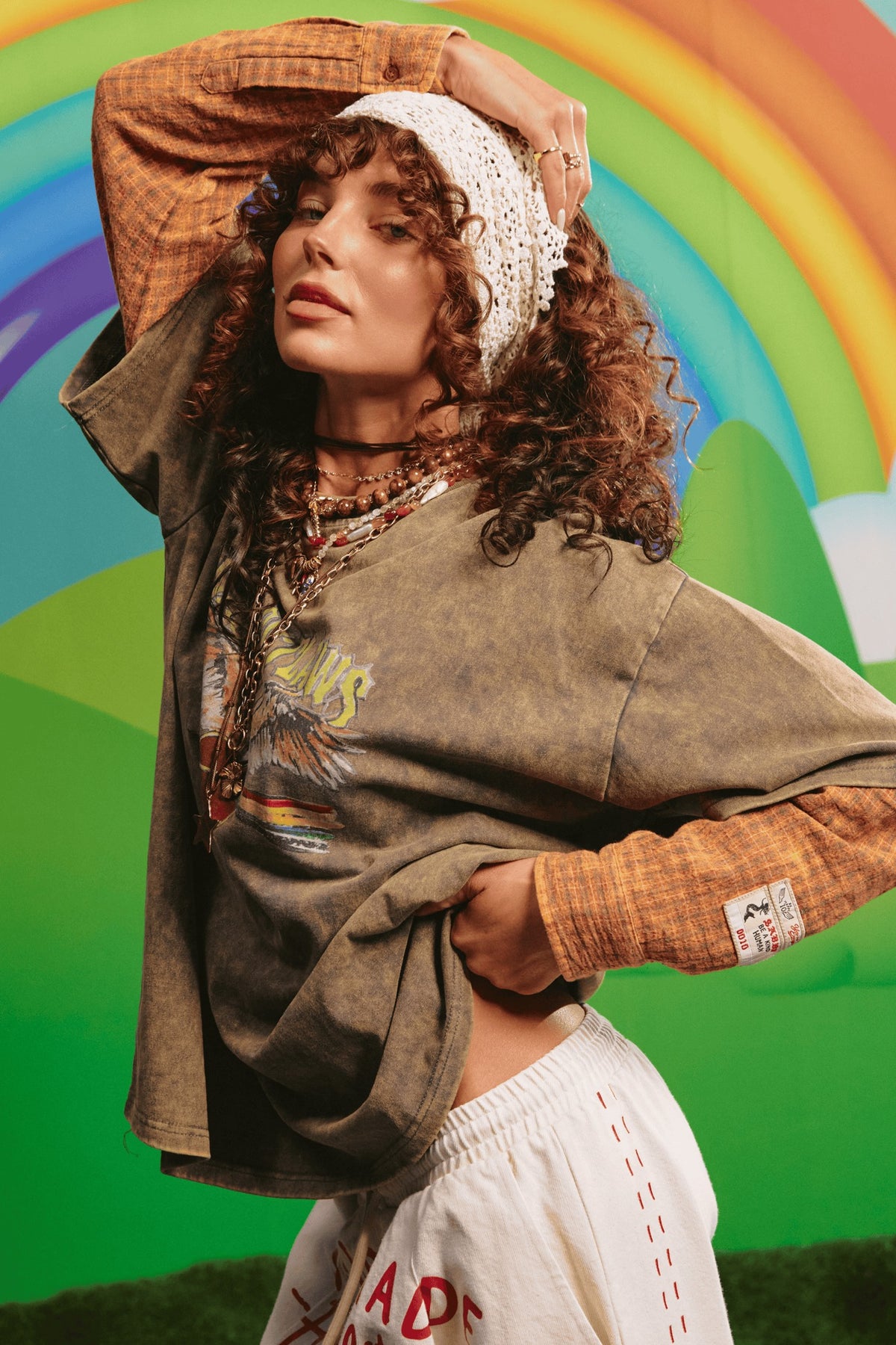 The Sabbi Outlaw Shirt Tee - Green/Orange
