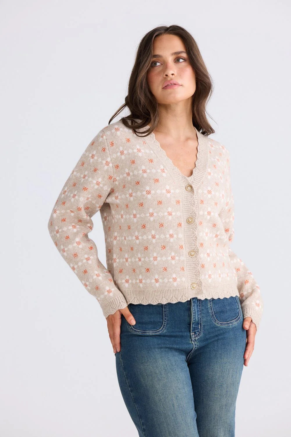 Prairie Cardi - Daisy Beige