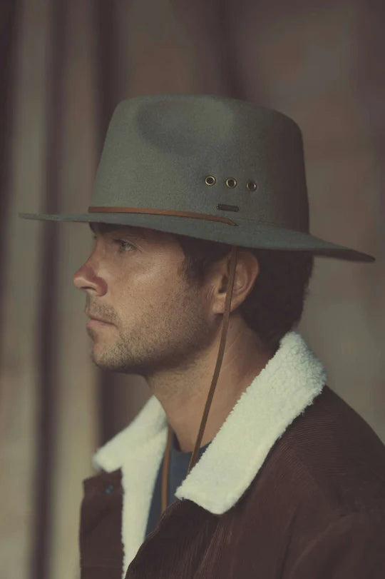 Wesley Wthr Guard Packable Fedora- Light Moss