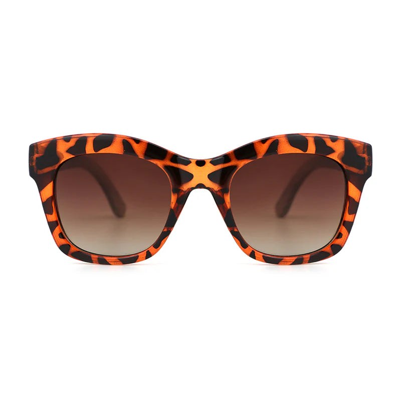 MRV Eco Bamboo Geo Bay Sunglasses - Leopard