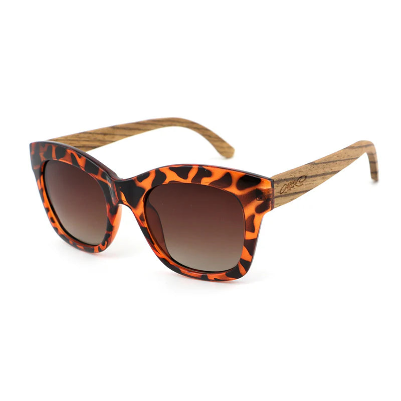 MRV Eco Bamboo Geo Bay Sunglasses - Leopard