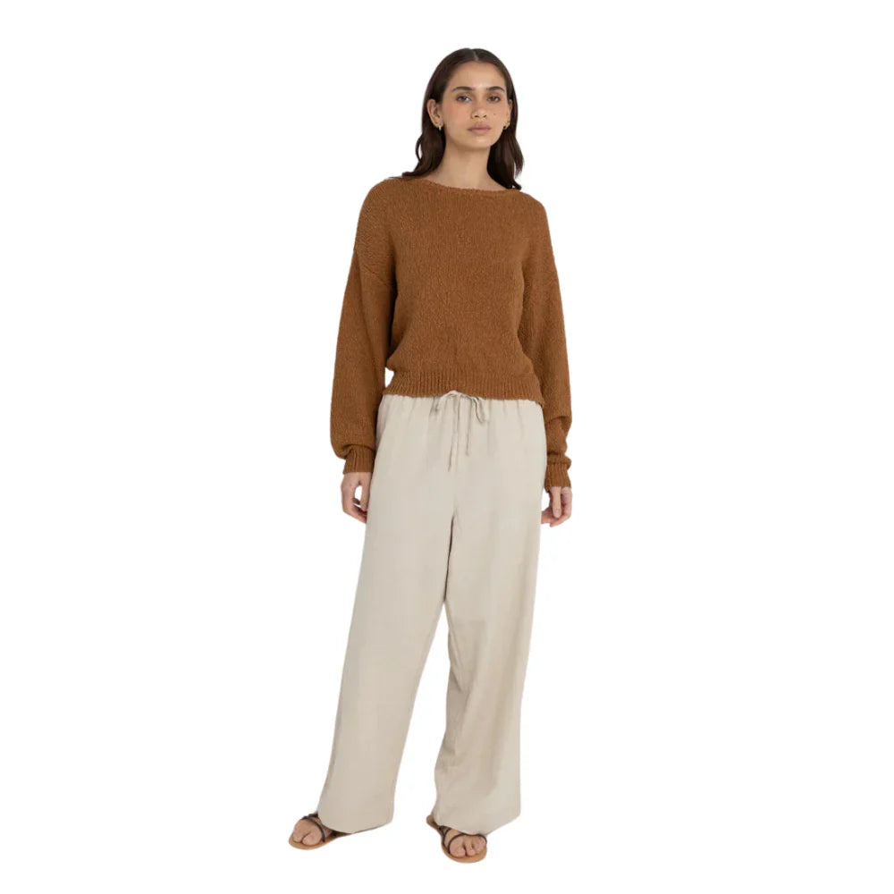 Hailey Boucle Knit Jumper - Coffee