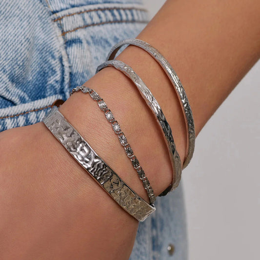 Helios Silver Cuff Bracelet