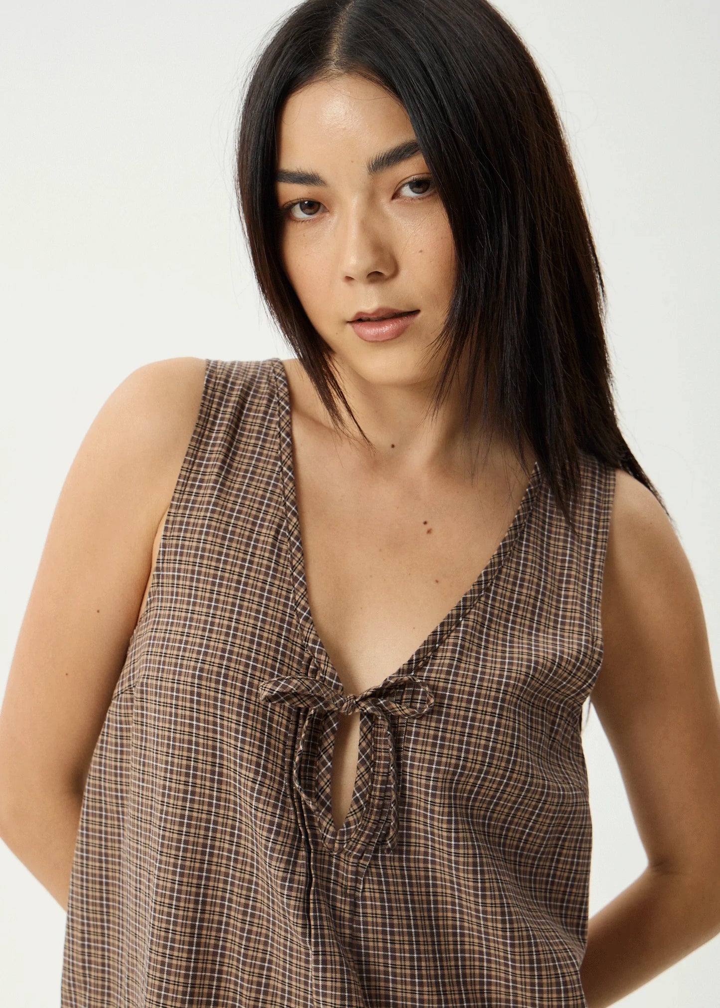 Hometown Michi Recycled Mini Dress - Coffee