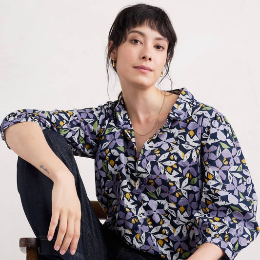 Hope Cottage Blouse - Headland Collage Maritime
