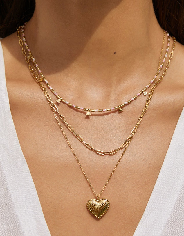 Jasmine Gold Heart Necklace