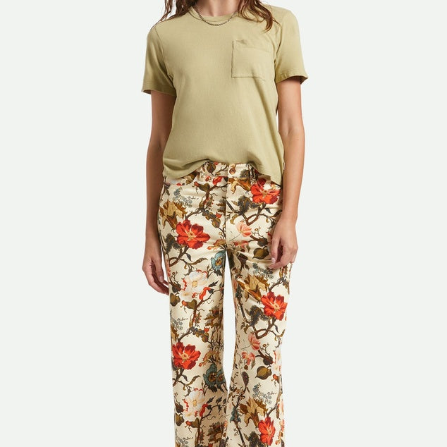 Margo Cropped 5 Pocket Pant - Botanical Flower