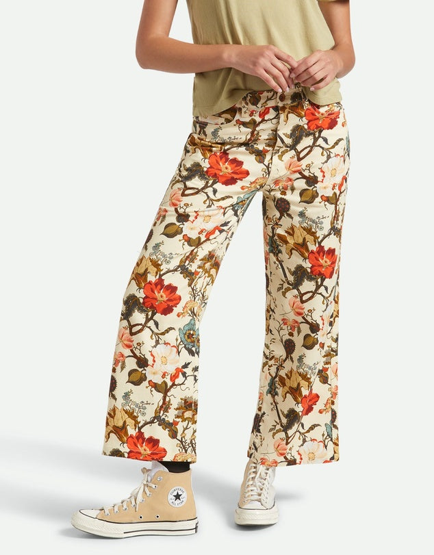 Margo Cropped 5 Pocket Pant - Botanical Flower