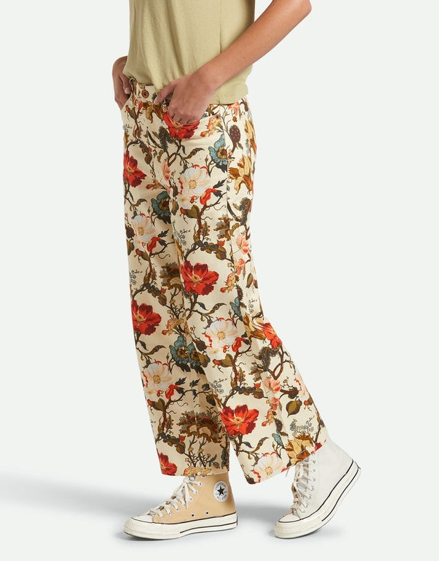 Margo Cropped 5 Pocket Pant - Botanical Flower