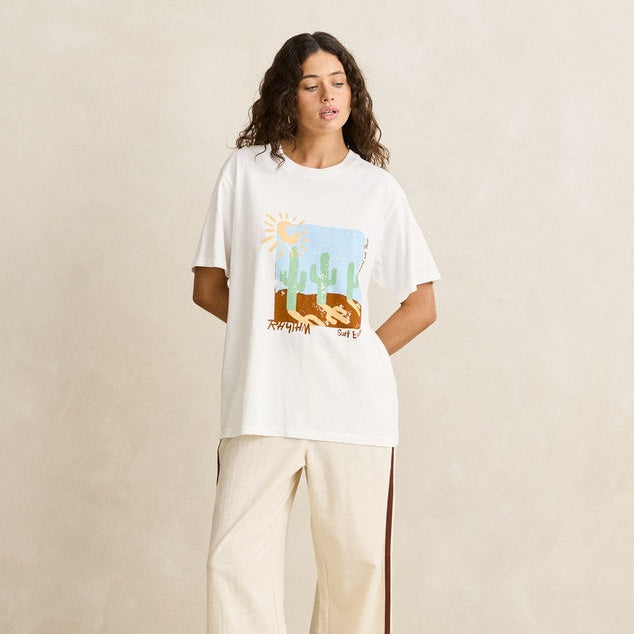 Vintage Desert Oversized T-Shirt - Vintage White