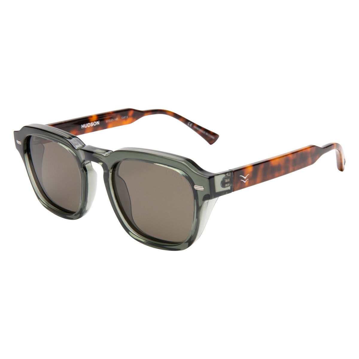 I-SEA Hudson sunglasses, leaf tort frame with taupe polarised lens